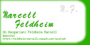 marcell feldheim business card